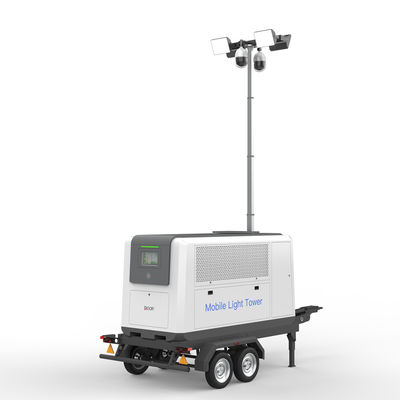 100000LM 1KW Torre de luz móvil de vigilancia Mastro de luz móvil con cargador